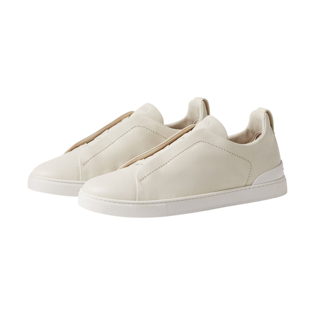 Z.E.G.N.A Dark Olive Green Triple Stitch™ SECONDSKIN Sneakers - MODEGAA
