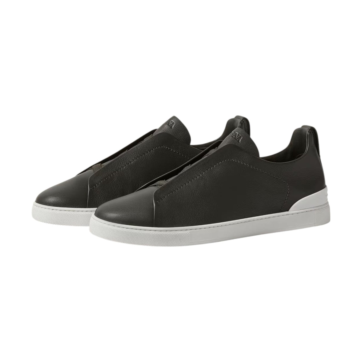 Z.E.G.N.A Dark Olive Green Triple Stitch™ SECONDSKIN Sneakers - MODEGAA